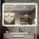 Rectangular LED Bathroom Mirror Backlit Illuminated Frameless Hanging LED Mirror