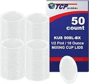 Custom Shop/TCP Global (Box of 50 Lids - 1/2 Pint Size) Exclusively fits TCP Global 8 Ounce Paint Mix Cups