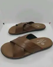 NEW Marc Joseph New York Boone Ave Slide - Whiskey Grainy Size 9.5
