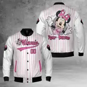 Personalized Cute Minnie Mouse Cracking Pattern Minnie Mouse Lovers Jacket