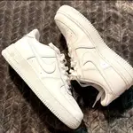 NIKE AIR FORCE 1 PS 童 中童 全白 皮革 休閒 314193-117 慢跑鞋