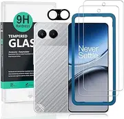 2 Pcs Screen Protector For OnePlus Nord 4 5G 6.74",Tempered Glass,With 1Pc Camera Lens Protector,1Pc Back Film,Anti-Scratch,Bubble Free