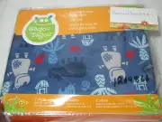 Gagou Tagou 2-piece Crib Set ~ Flat & Fitted Sheet ~ Boy Animals Print Navy/Red
