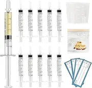20 Sets of Colostrum Collection Kits, 20 Sterile Sealed Breast Milk Collection Syringes, 20 Stickers, 1 Colostrum Collection Measuring Cup for Breast Milk, and 1 Sliding Lock Fresh-Keeping Bag (3ml)