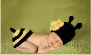 Newborn Crochet Bumble Bee Photography Props Crochet Costume Outfit