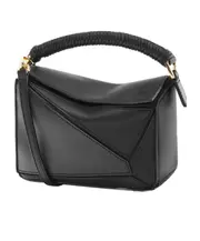 Mini Puzzle bag in mellow calfskin One size black