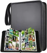 LMSNE Card Binder, 9 Pocket Collector Binders, Top Loader Binders,Zippered Trading Cards Binder for Trading Cards, Sports Cards
