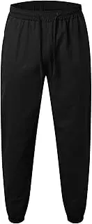 [Generic] Men's Casual Stylish Solid Joggers Pants Elastic Drawstring Waist Comfort Trousers Breathable Tapered Sweatpants