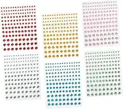 6 Sheets Eyeshadow Body Make Dots Charms Palette Rhinestones Face Polish Gems Gel Kit Circle Loupe Glitter Highlighter Letters Stickers Miracle Adhesive Lip Rhinestone Plastic