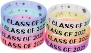 jojofuny Class of 2025 Graduation Party Supplies 8pcs Silicone Wristbands Comfortable Commemorative Milestone Bracelets