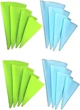 Ciieeo 2sets Cake Decorations Kit Silicone Piping Bags for Icing Decorating Supplies 8pcs*2