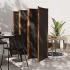 Folding Room Divider Partition 420x180cm 6-Panel Privacy Screen Wooden Frame