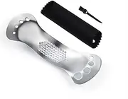 home4| Garlic Press Rocker, Leaf Herb Stripper, Stainless Steel Garlic Press Rocker, Garlic Mincer Crusher, Silicone Roller Peeler and Cleaning Brush