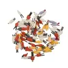 Realistic 1 87 HO Scale Painted Figures for Model Trains Scenarios 50Pcs