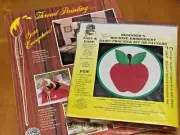 Vintage THREAD PAINTING Book & Machine Embroidery Applique Starter Kit Patterns