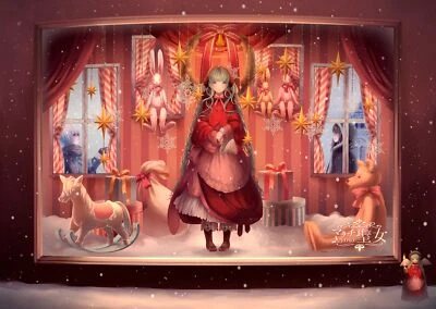 Anime vocaloid hatsune miku girls snow christmas Playmat Game Mat Desk