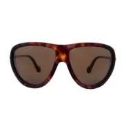 Moncler ML0128 52E Black POLARIZED Lens Plastic Aviator Sunglasses 61-14-125 Sun