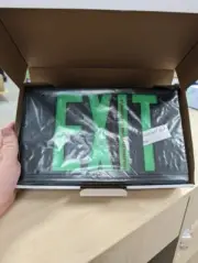 ⚡️Exitronix GVEX-U-BP-WB-BL VEX Series LED Exit Sign Black/Green