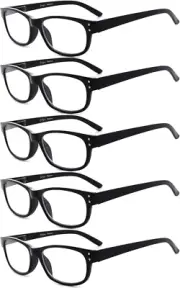 Reading Glasses for Men, 5 Pack, Spring Hinges