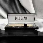 Bill Blass Gold-Tone Ballpoint Pen & Mechanical Pencil Set Black Box NOS
