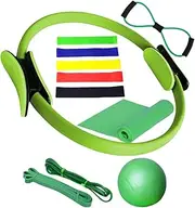 11-Piece Pilates Ring and Ball Set with Stretch Bands for Home Exercise