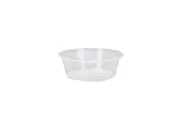 200 X Round Containers 225Ml Clear With Lids Salad Fruit Sauce Food Containers