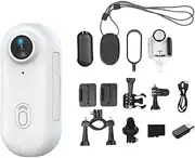 Stallion Frames Body Camera, Stallionframes 4k Mini Bodycam, Stallionframes 4k Mini Handsfree Bodycam, Thumb Action Camera, Suitable for Cycling Photography, Body Wearable (White, 1080P-64G)