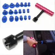 Car Bod Paintless Dent Repair Removal Tool Puller Lifter T-Bar with 18 Tabs Kit