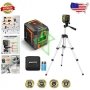 Versatile Green Laser Level - Self-Levelling Tool with Tripod & Protection