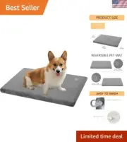 Reversible Dog Bed Mat with Waterproof Lining - Stylish & Comfortable Crate Pad