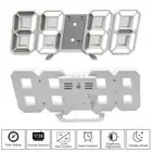 Large LED Digital Alarm Clock Desk Table Wall Snooze Timer 3D Display USB 12/24H
