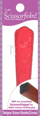 SCISSORFOBZ Designer Scissors Sheath Cover Single Small Shiny Red Cute Panda