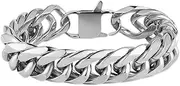 [Generic] Heavy Mens Bracelet Chain Stainless Steel Silver Gold Color Punk