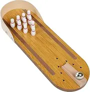 Table Top Mini Bowling Game Set, Tabletop Wooden Tiny Bowling Set for Home Office Desk Stress Relief Gadgets, White Elephant Gifts Prank Gag Gifts for Men Women Teens Kids