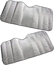 EXAOMBLE 2pcs Shade for Windshield Heat Insulation Foldable Design Reflects Sunlight Protects Interior from UV Rays Auto Sunshade for Vehicles