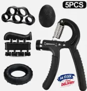 5-in-1 Adjustable Power Hand Grip Strengthener Set,Forearm &Finger Grip Exercise