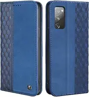 Case for Samsung Galaxy S20 FE, Shockproof PU Leather Flip Folio Cover with Card Slots, Magnetic Wallet Case for Samsung Galaxy S20 FE, Blue