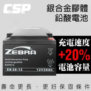 【CSP】EB28-12 銀合金膠體電池(12V28Ah電動車 電動機車 老人代步車 電動輪椅 更換電池 電池沒電)