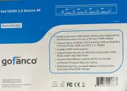 gofanco 4x4 HDMI 2.0 Matrix Switcher W/ IR Remote & GUI Control (4K 60Hz, HDR)