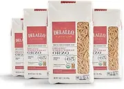 DeLallo Organic Whole Wheat Orzo Pasta, 1lb Bag, 4-Pack