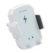 Wireless Charger Charging Car Phone Holder Infrared Sensor Bracket for Mobile Phone WHITE COLOR