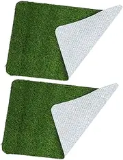 2pcs Door Mat Outdoor Rugs Grass Puppy Pad Fake Grass Pad Outdoor Turf Litterbox Mat Washable Entry Rugs Artificial Turf for Dogs Green Polypropylene Fiber (Polypropylene)