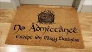 Ecosides No Admittance Except On Party Business Welcome Mat Custom Front Door Mat Custom Doormat