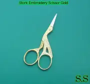 100 PCS STORK SCISSORS GOLD SHARP POINTED