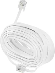 KOMBIUDA Telephone Line Extension Cord with PC Plug for Landline Phones Flexible Cable for Office and Home Use Durable and Convenient for Optimal Performance