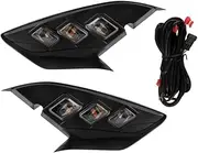 July King LED Daytime Running Light Compatible for Mazda 2 2023 2024, 6000K White Front Bumper fog lamp DRL + Yellow Turn Signals