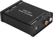 USB DAC Converter, USB Input USB Sound Card, Desktop Coaxial/Optical/Stereo Output for Laptop