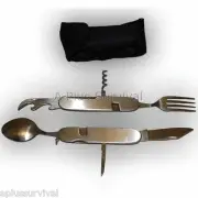 Lot of 12 Fork Knife Spoon Combo 6 in 1 Utensil Camping