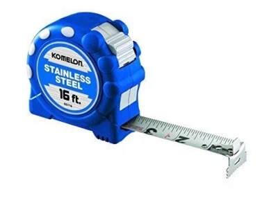Komelon Ss116 16 Ft Tape Measure, 1 In Blade Packaging May Vary-Brand New Blue