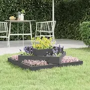 Raised Garden Bed, Elevated Planter Box Plant Container Grey 83x83x27 cm Solid Wood Pine